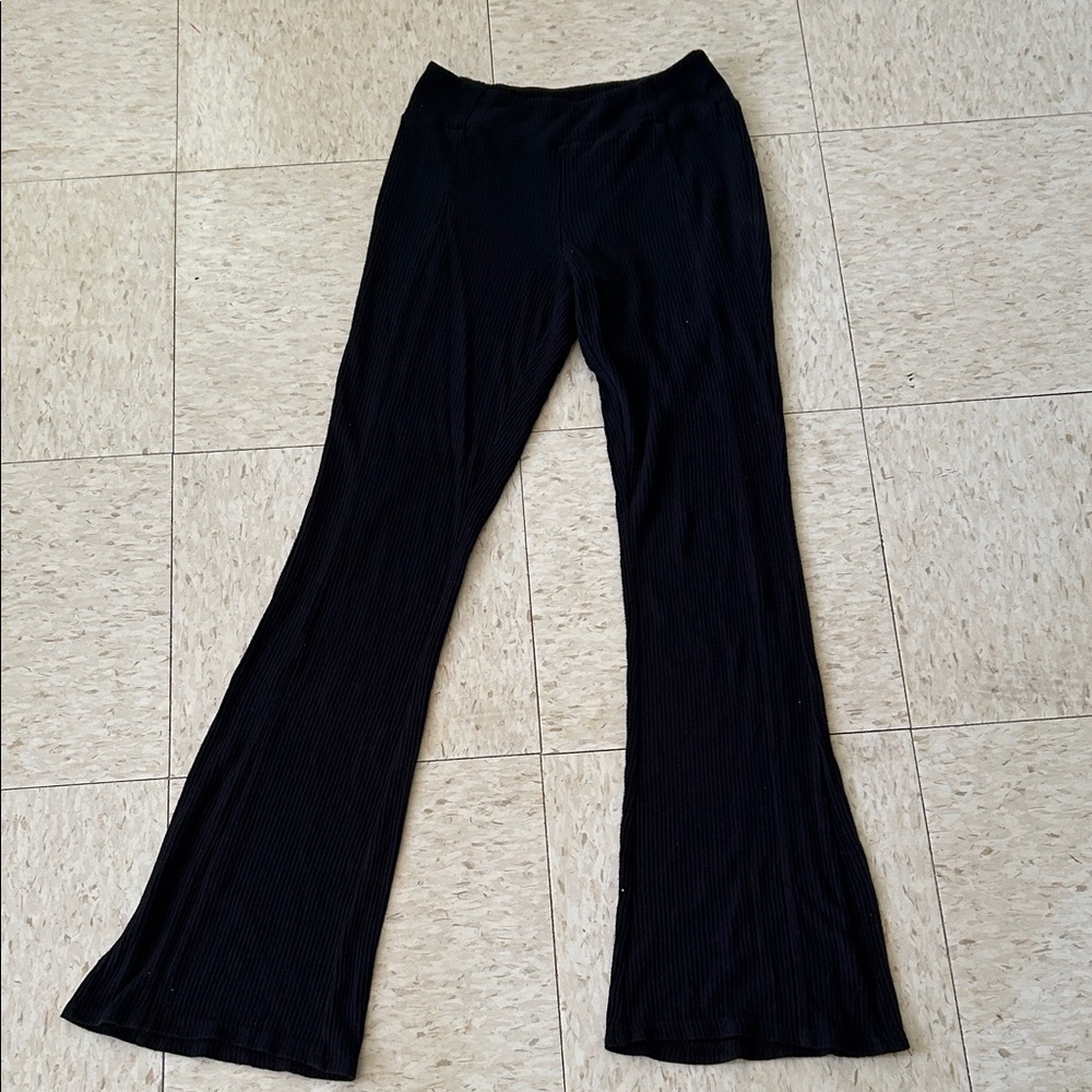 La Hearts Black Flare Pants